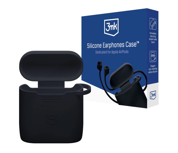 3mk Silicone AirPods Case do Apple AirPods 4. generacji black - 1285303 - zdjęcie